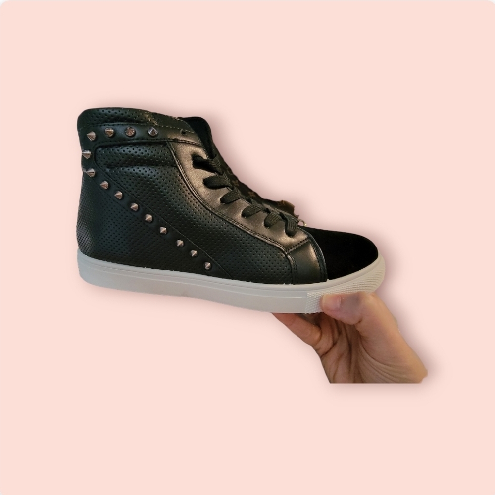 High Top Black Shoes size 10